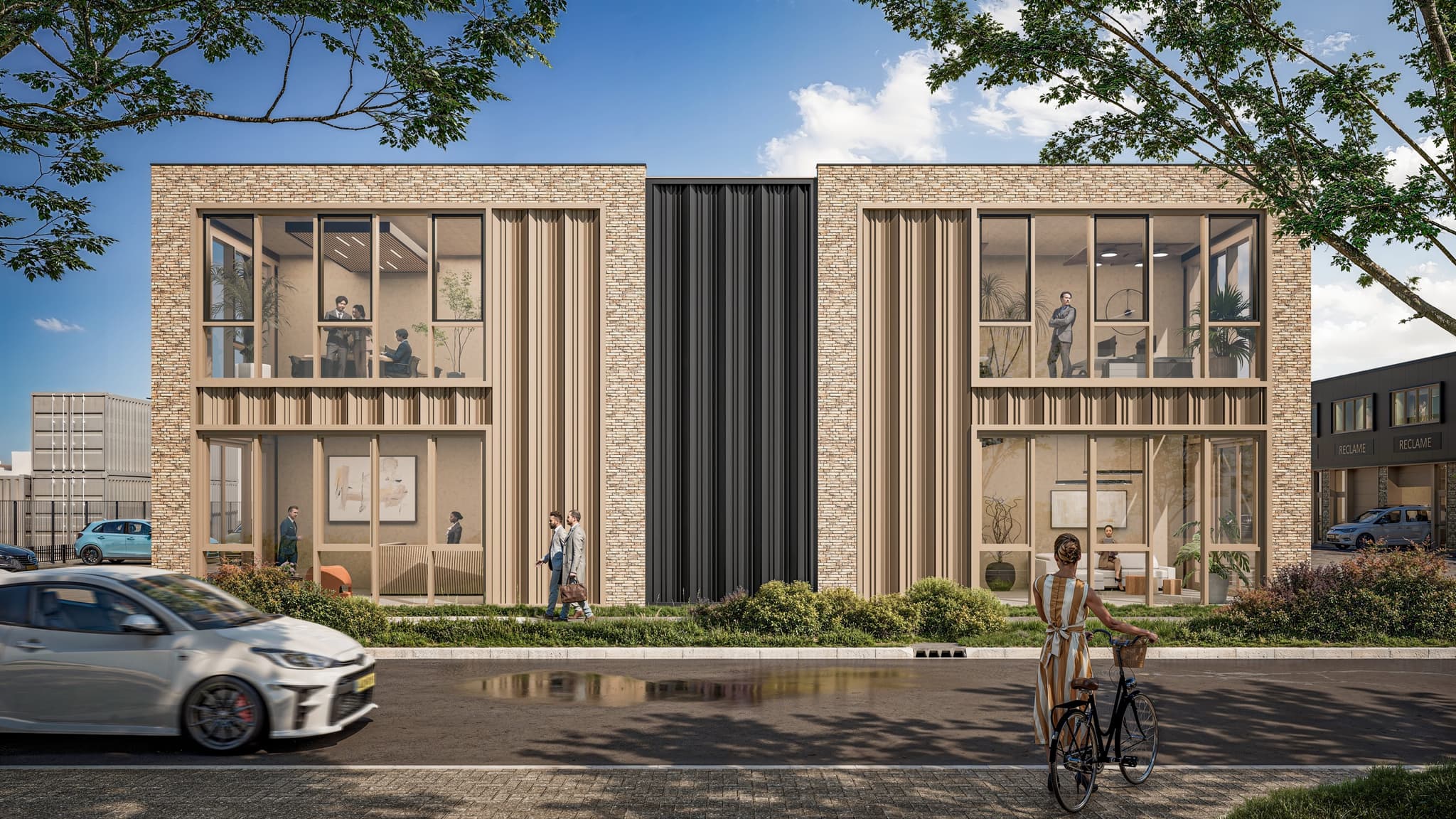 Render van het terrein in vogelvlucht